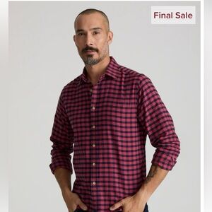 UNTUCKit Red and Navy Checkered Shirt